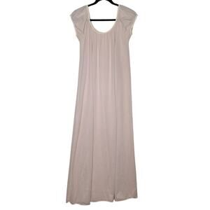 Vintage Deena Puff Sleeve Maxi Long Nightgown M Coquette Nylon Ballet Regency